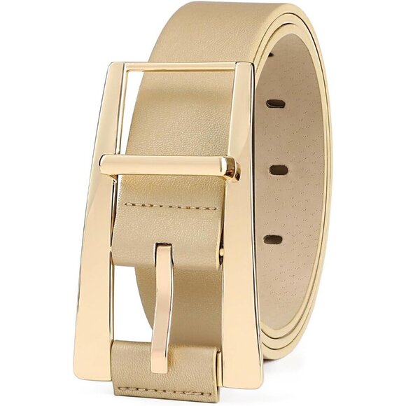 Women Leather Gold Belt for Jeans Casual Waist Accessory Girls Fashion main image 7